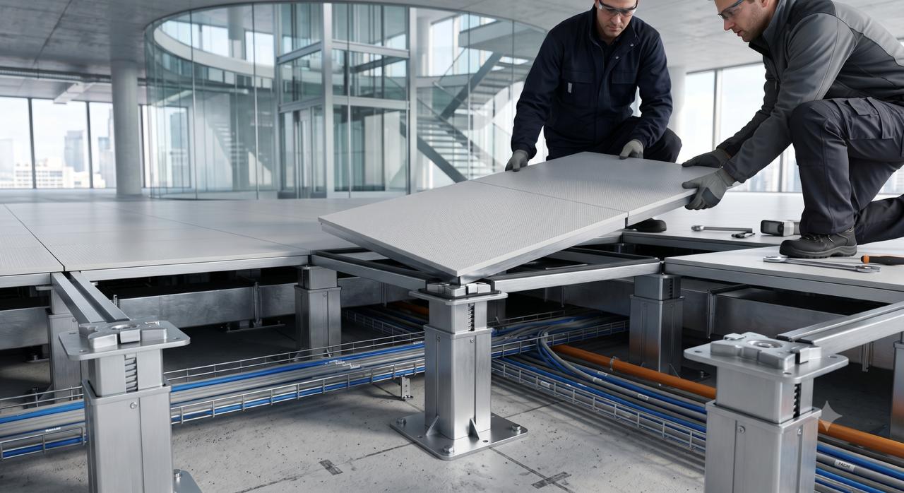Raised access floor installation